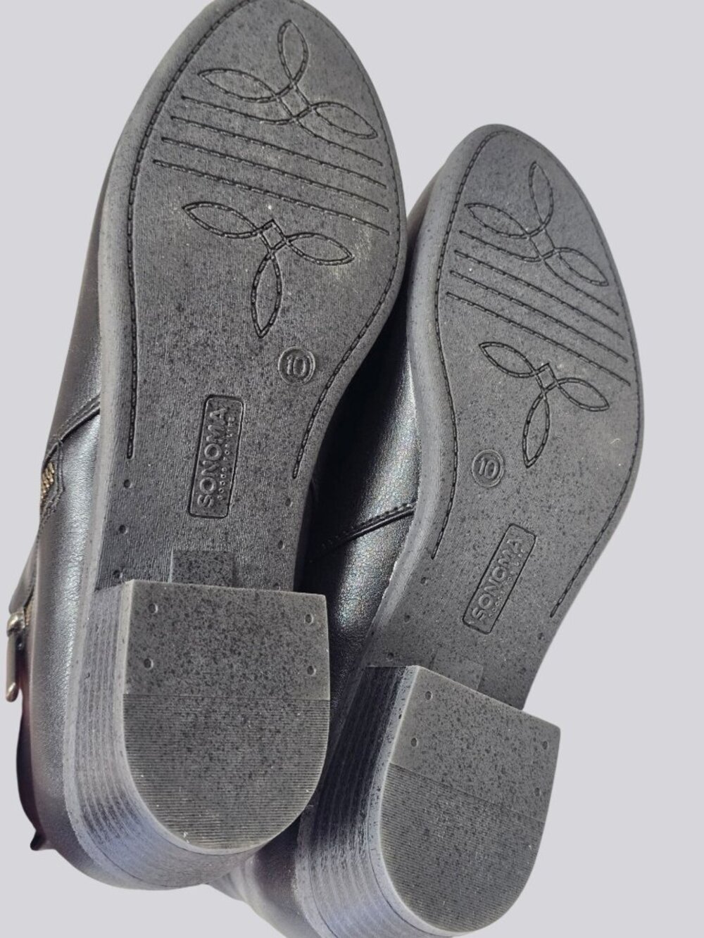Women's Black Sonoma Millo Memory Foam Ankle Booties Size 10 With Zipper Closure - Picture 10 of 13